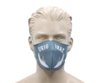 FIL Adult Unisex Reusable Cloth Cotton Face Mask [Design: E - Blue]