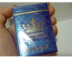 Crown Jewels Playing Cards Sapphire Royal Blue v1 Gold Foiled Art Edition