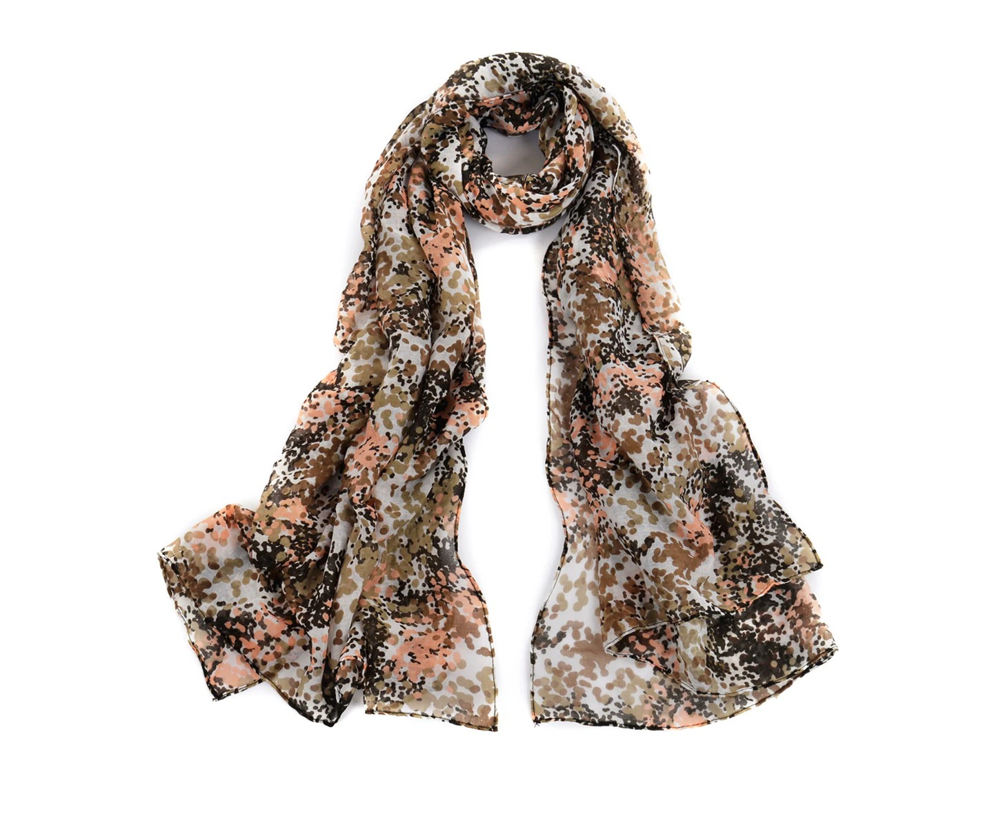 Women Fashion Scarf Lightweight Floral Pattern Wrap Shawl