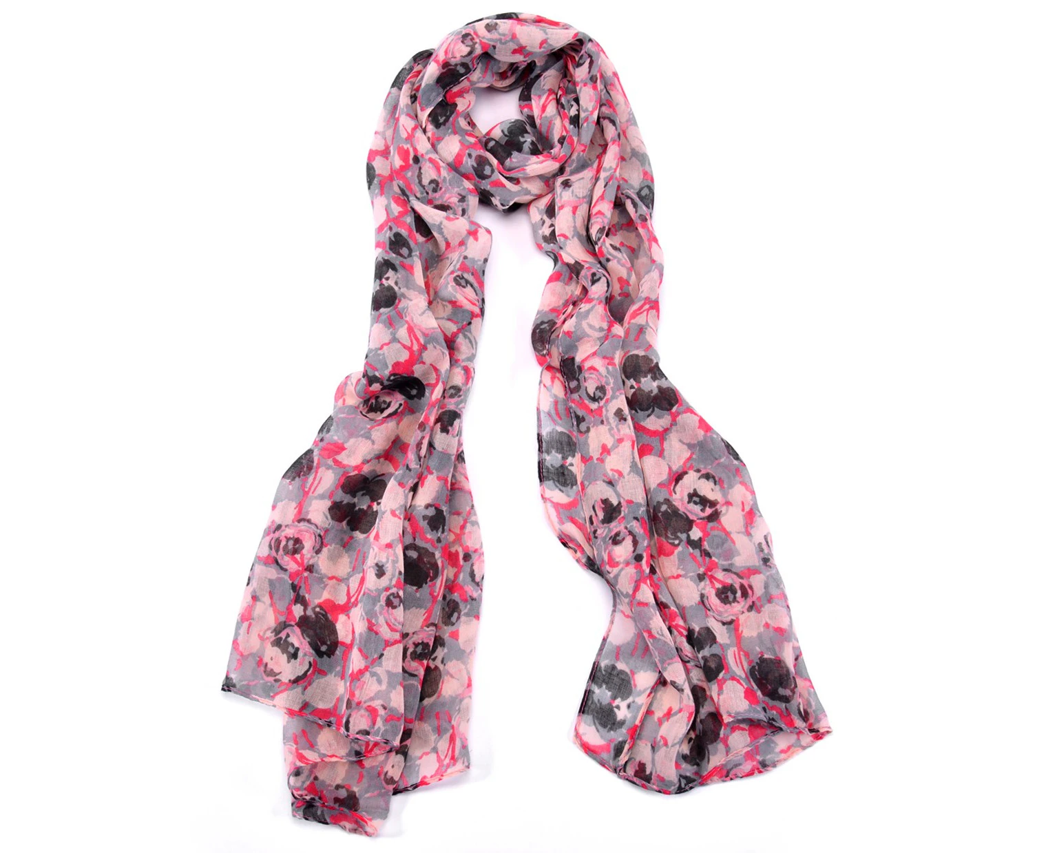 Women Fashion Accessory Romantic Rose Garden/Small Floral Scarf/Wrap/Shawl