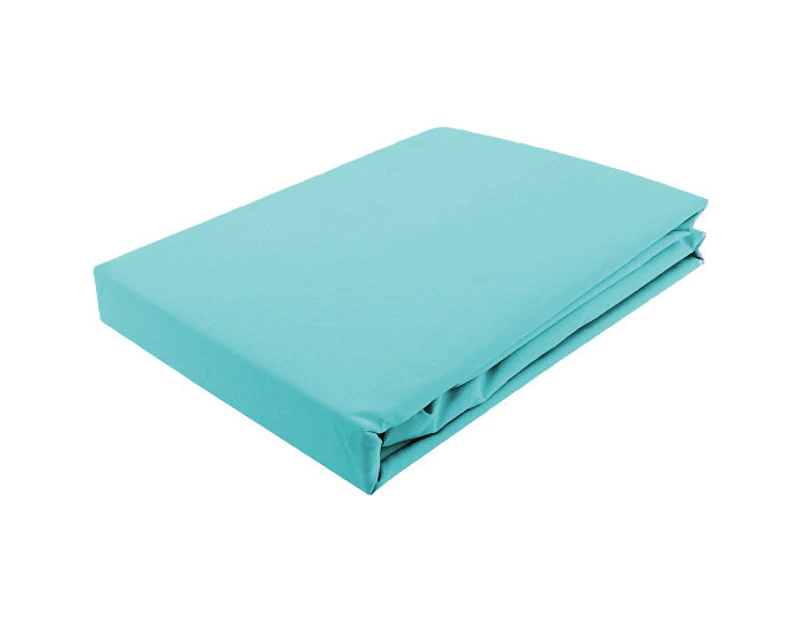 500TC Egyptian Cotton Sateen Fitted Sheet King Size - Turquoise