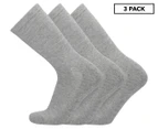 Mr Simple Men's Windsor Crew Socks 3-Pack - Grey Marle