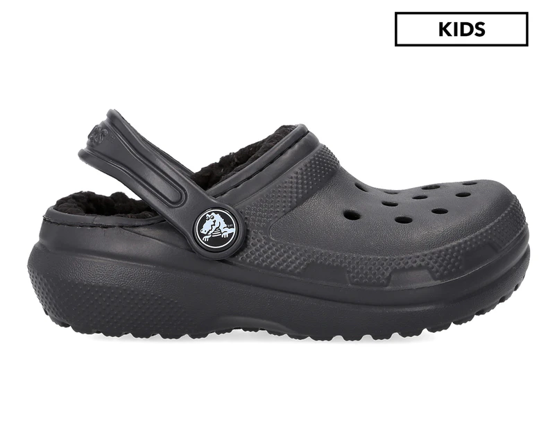 Crocs Kids' Classic Fleece Lined Clogs - Black