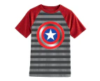 Captain America Boys Youth Striped T-Shirt