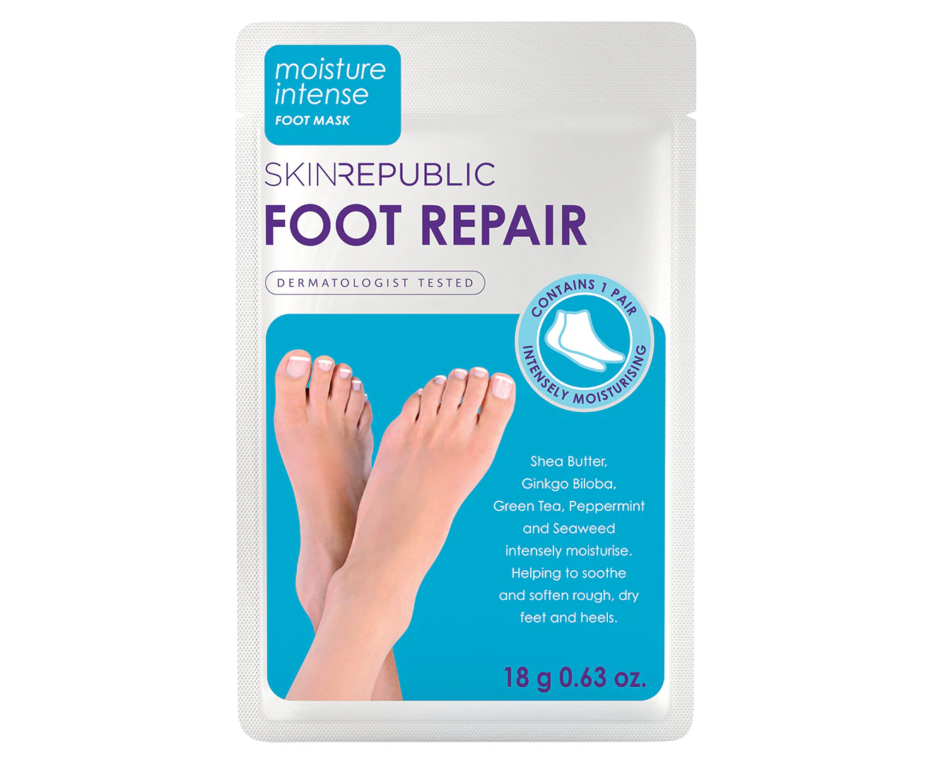 Skin Republic Biodegradable Foot Repair Foot Mask 18g