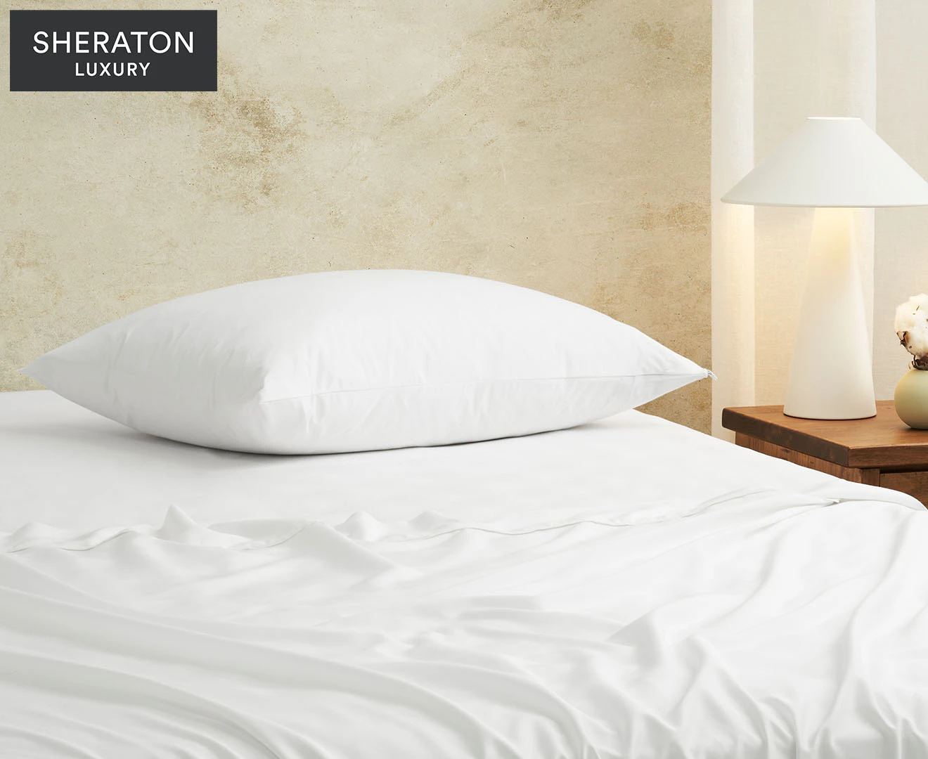 Sheraton 48 x 70cm Luxury Bamboo Waterproof Pillow Protector - White