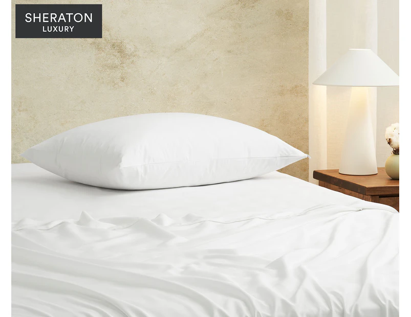Sheraton 48 x 70cm Luxury Bamboo Waterproof Pillow Protector - White