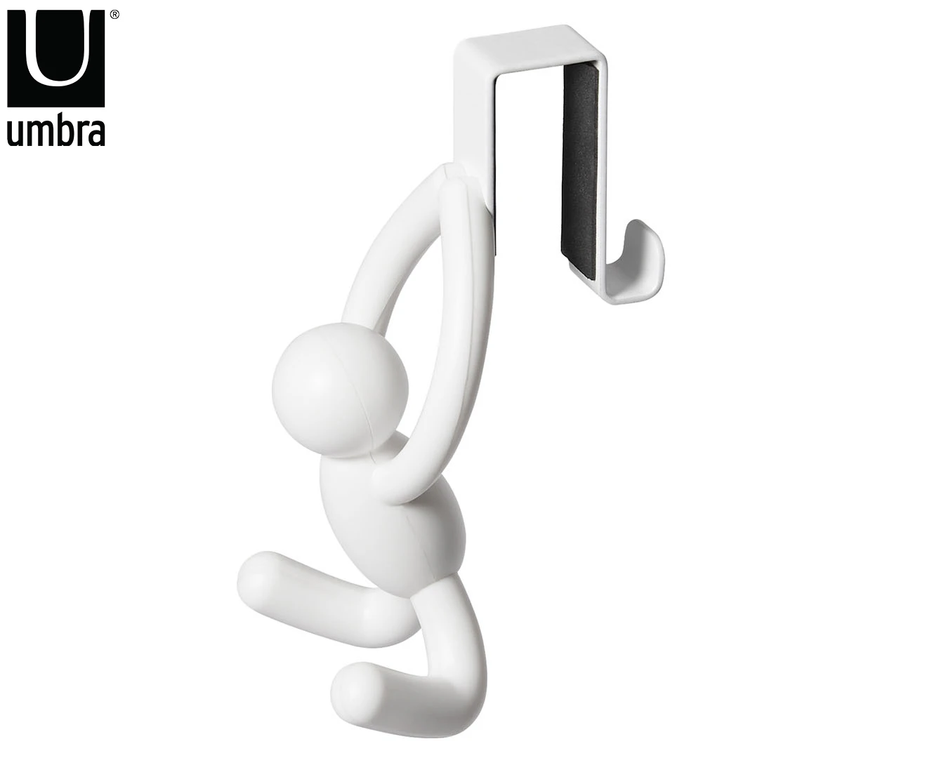 2pc Umbra Buddy Over The Door Decorative Hanging Utility Hooks White 6x7.4x13cm