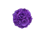 1pce Purple 16cm Polyester Rose Flower Ball Hangable Hangable Weddings