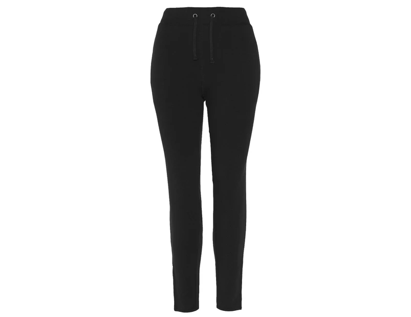 AWDis Just Cool Womens Girlie Tapered Jogging Trousers (Jet Black) - RW5361