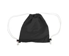 Bagbase Icon Drawstring Bag/Gymsac (Pack of 2) (Black) - BC4344