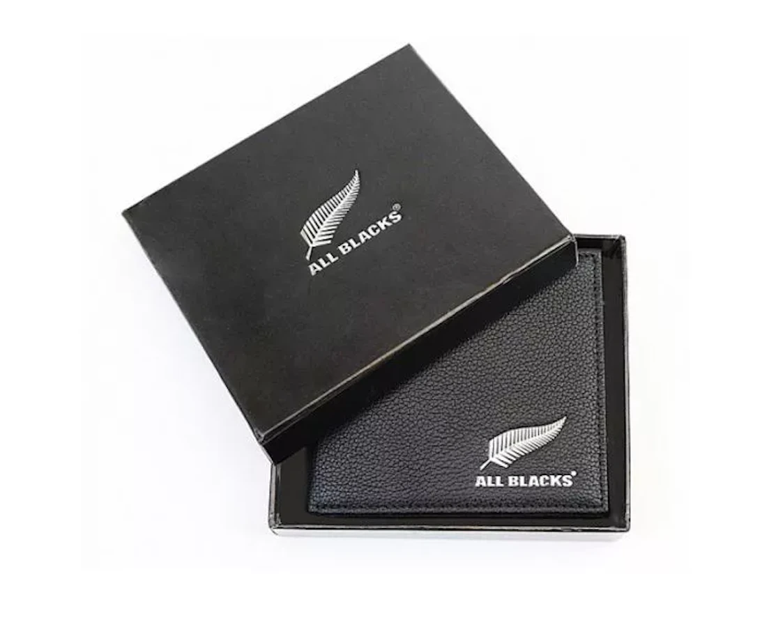 New Zealand All Blacks Mens Black PU Leather Wallet