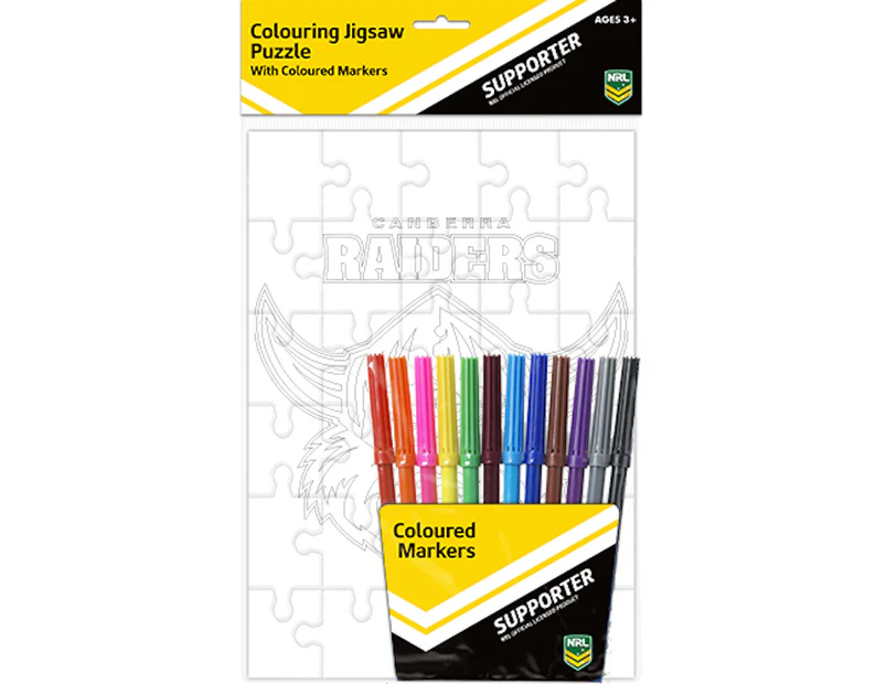 Canberra Raiders NRL Puzzle & Texter/Marker Set