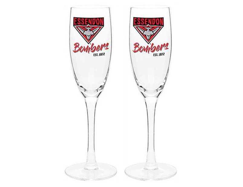 Essendon Bombers AFL Champagne Glasses