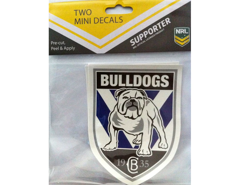 Canterbury Bulldogs NRL Team Logo Mini Decal Stickers * 2 per packet