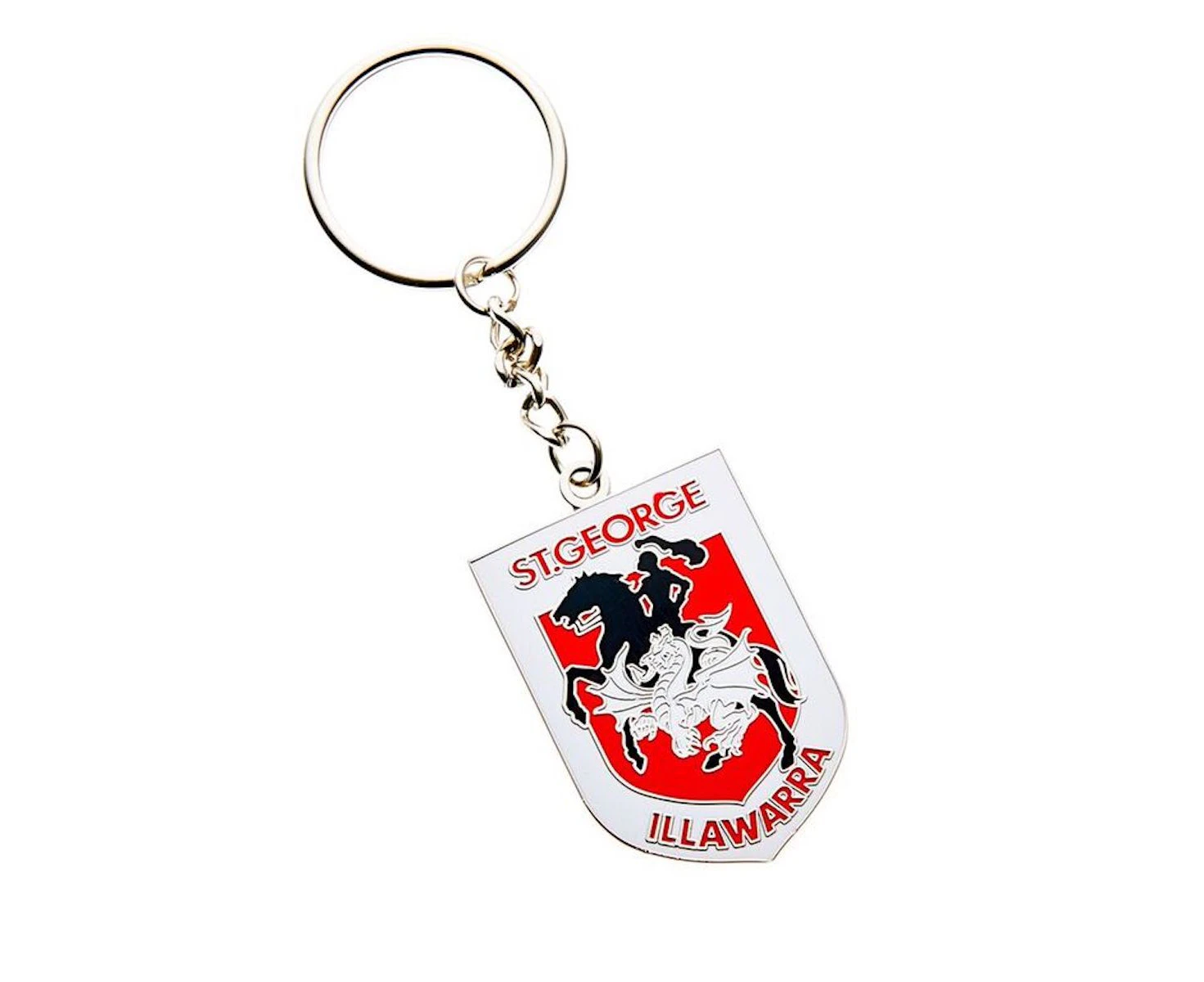 NRL Logo Metal Key Ring  - St George Illawarra Dragons - Keyring - TROFE