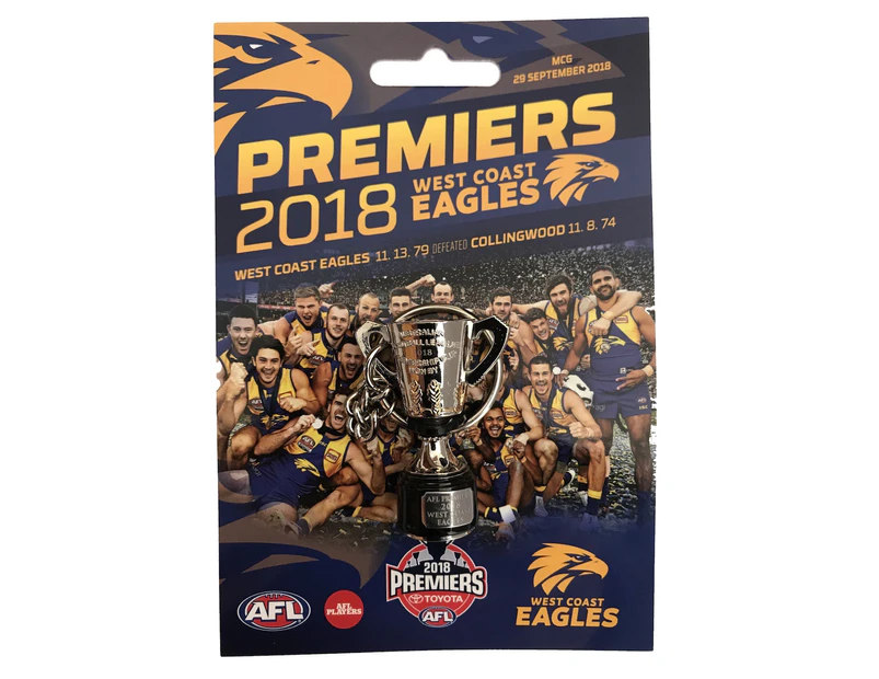 West Coast Eagles AFL Premiers 2018 Premiership Replica Trophy Keyring
