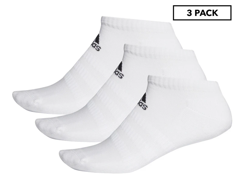 Adidas Unisex Cushioned Low Cut Sock 3-Pack - White