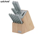 Wiltshire 12-Piece StaySharp Premium Knife Block Set - Silver/Grey/Wood