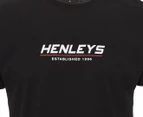 Henleys Men's Staggs Tee / T-Shirt / Tshirt - Black