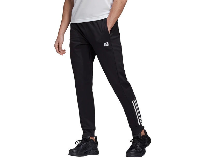 Adidas Men's D2M Motion Trackpants / Tracksuit Pants - Black/White