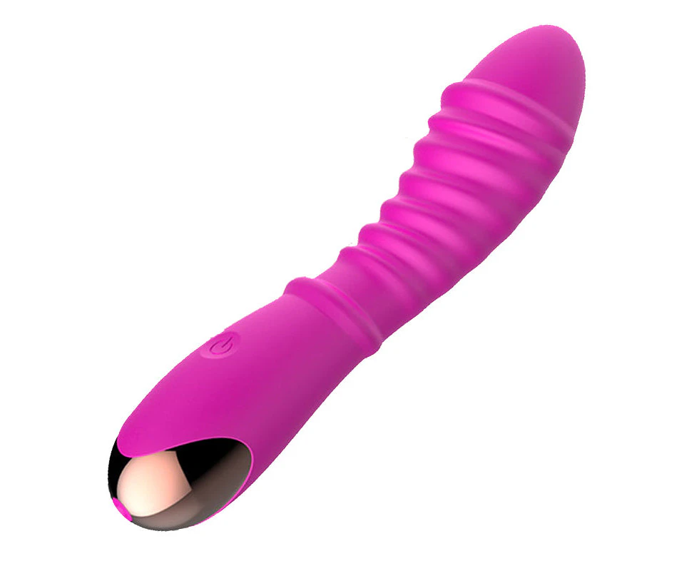 JRL Ribbed 20 Speeds G-Spot Vibrator - Rose