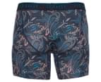 Ted Baker Men's Cotton Stretch Boxer Briefs 3-Pack - Navy Logo Print/Teal/Paisley Print 5