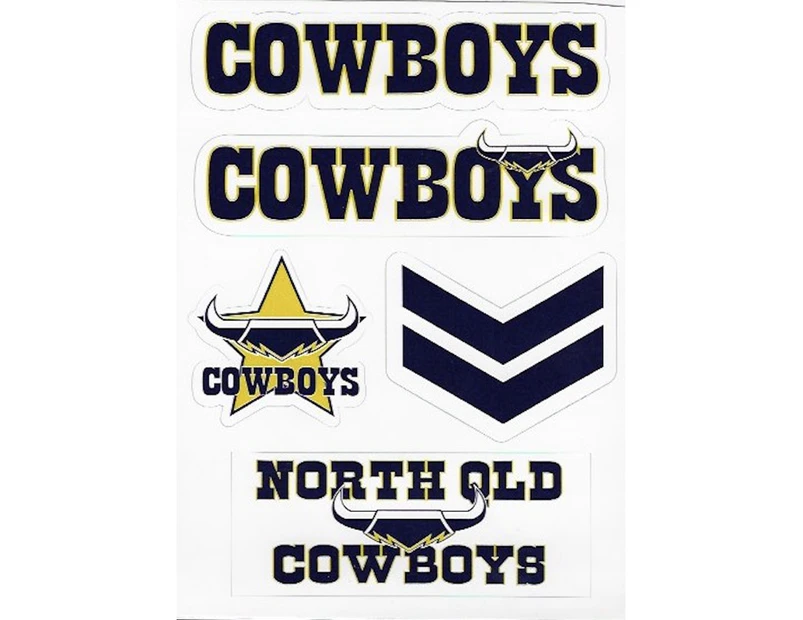 North Queensland Cowboys NRL Wordmark Logo Decal Stickers