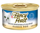 24 x Purina Fancy Feast Grilled Ocean Whitefish & Tuna Feast Paté 85g