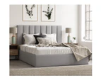Queen Size Gas Lift Fabric Bed Frame (Celine Collection, Grey)