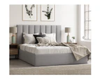 Double Size Gas Lift Fabric Bed Frame (Celine Collection, Grey)