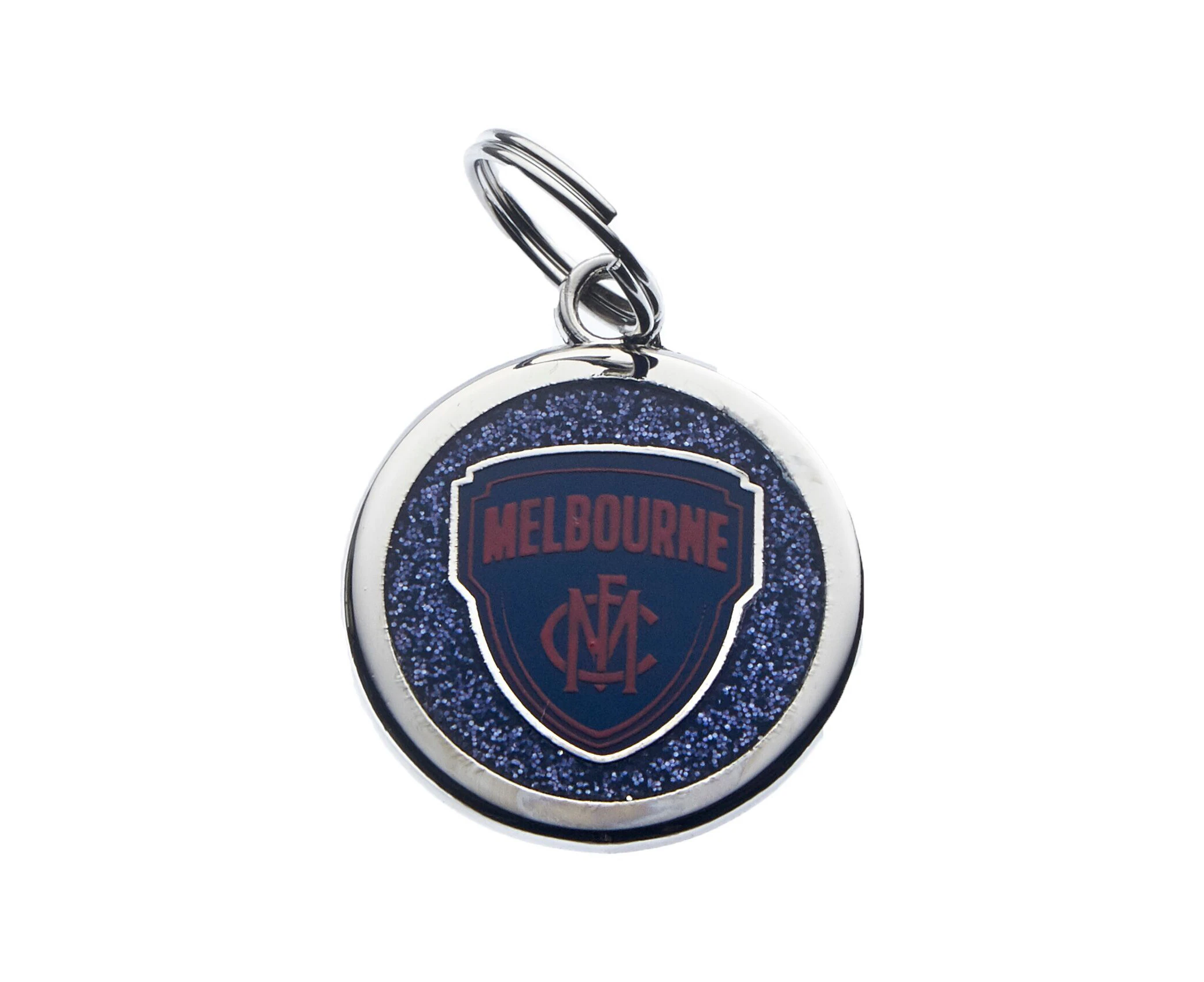 AFL Pet ID Tag - Melbourne Demons - Engravable - 25mm diameter