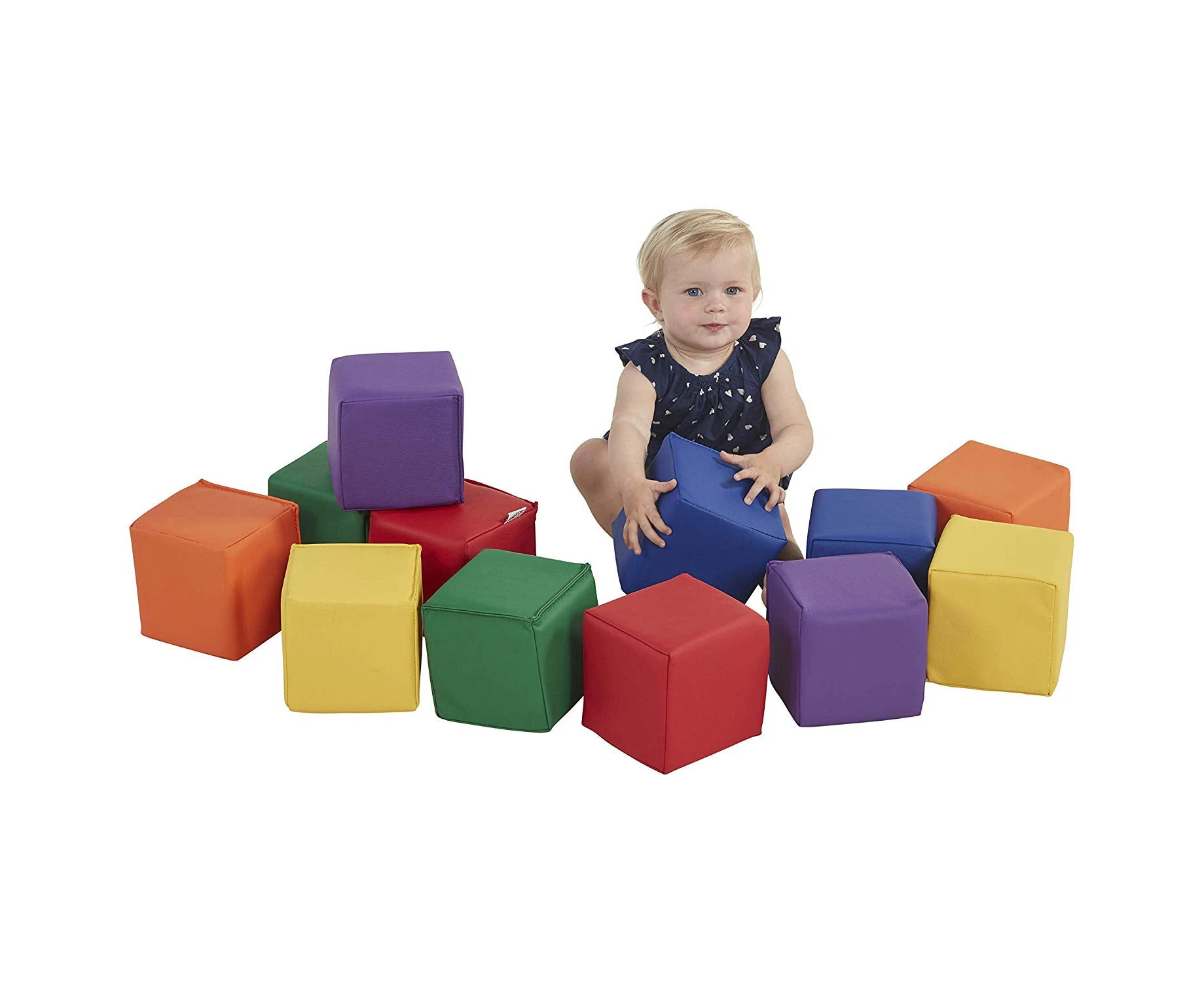 Baby Kids Soft Block Playset Toys Active Playroom Building Blocks 12pcs - Large