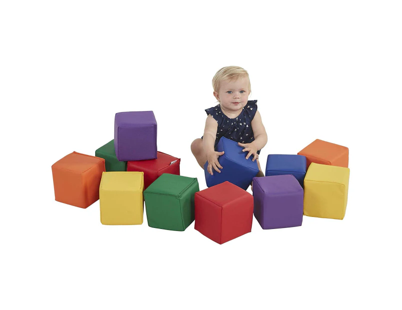 Baby Kids Soft Block Playset Toys Active Playroom Building Blocks 12pcs - Large
