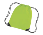 Bagbase Premium Gymsac Water Resistant Bag (11 Litres) (Pack Of 2) (Lime) - BC4326