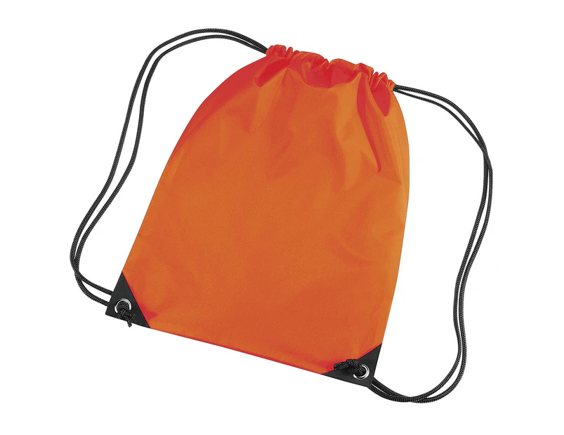 Bagbase Premium Gymsac Water Resistant Bag (11 Litres) (Pack Of 2) (Orange) - BC4326