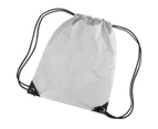 Bagbase Premium Gymsac Water Resistant Bag (11 Litres) (Pack Of 2) (Silver Grey) - BC4326