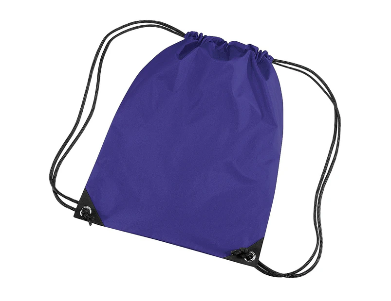 Bagbase Premium Gymsac Water Resistant Bag (11 Litres) (Pack Of 2) (Purple) - BC4326