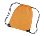 Bagbase Premium Gymsac Water Resistant Bag (11 Litres) (Pack Of 2) (Fluoresent Orange) - BC4326