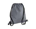 Bagbase Icon Drawstring Bag/Gymsac (Pack of 2) (Graphite Grey/Black) - BC4344