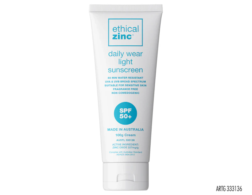 Ethical Zinc SPF50+ Daily Wear Light Sunscreen 100g