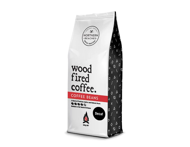 Wood Fired Coffee Decaffeinated Beans - 500g Bag