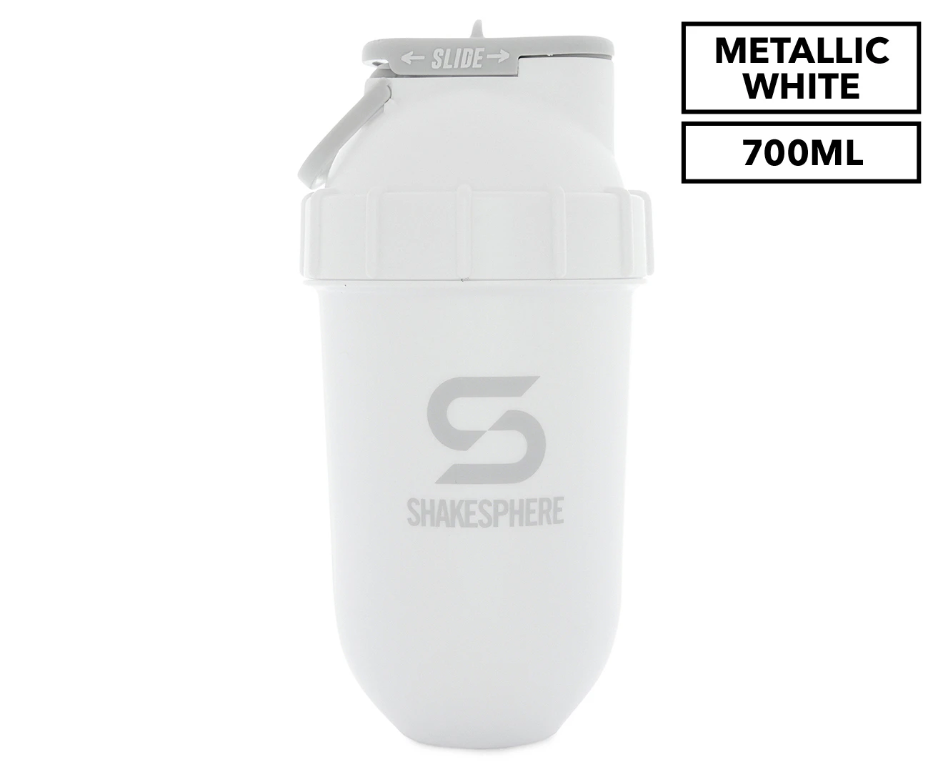 ShakeSphere 700mL Shaker - Metallic White