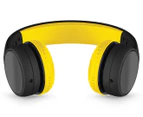 LilGadgets Children's Connect+ Wired Headphones - Black/Yellow + Bonus Cable Organiser Wrap 2-Pack