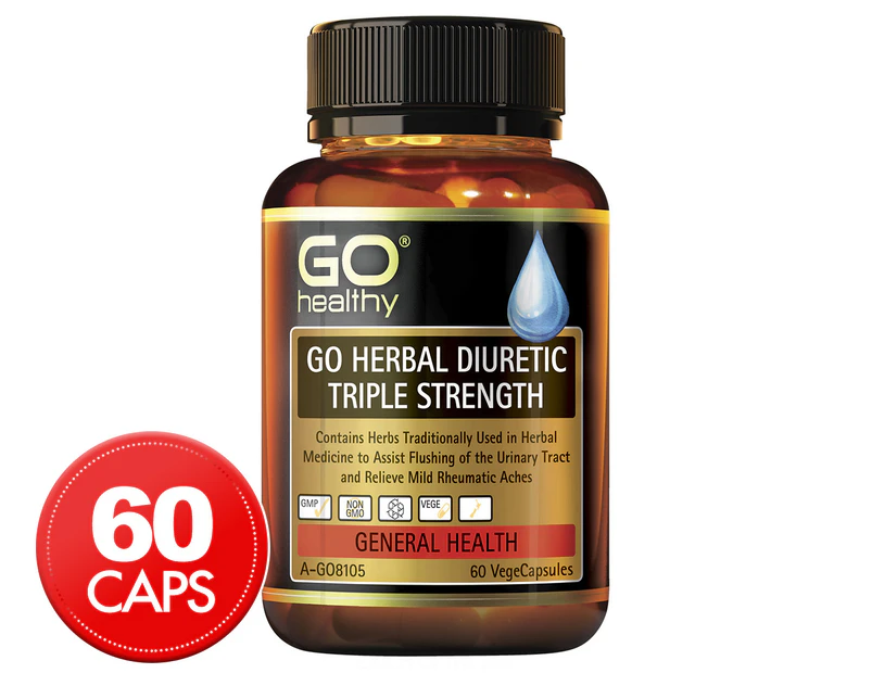 GO Healthy GO Herbal Diuretic Triple Strength 60 Vege Caps