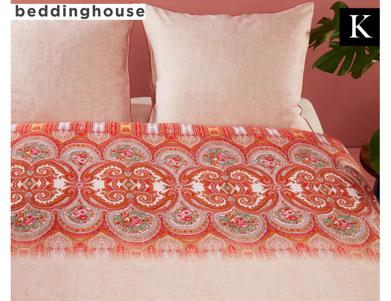 Bedding House Oilily Paisley King Bed Quilt Cover Set - Pink