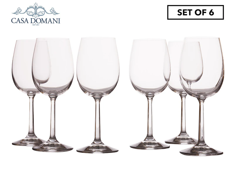 Set of 6 Casa Domani 350mL Evolve Red Wine Glasses