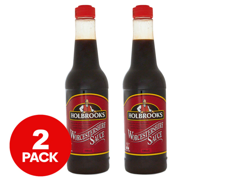 2 x Holbrooks Worcestershire Sauce 500mL