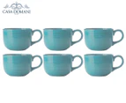 Set of 6 Casa Domani 650mL Portofino Jumbo Mug - Turquoise