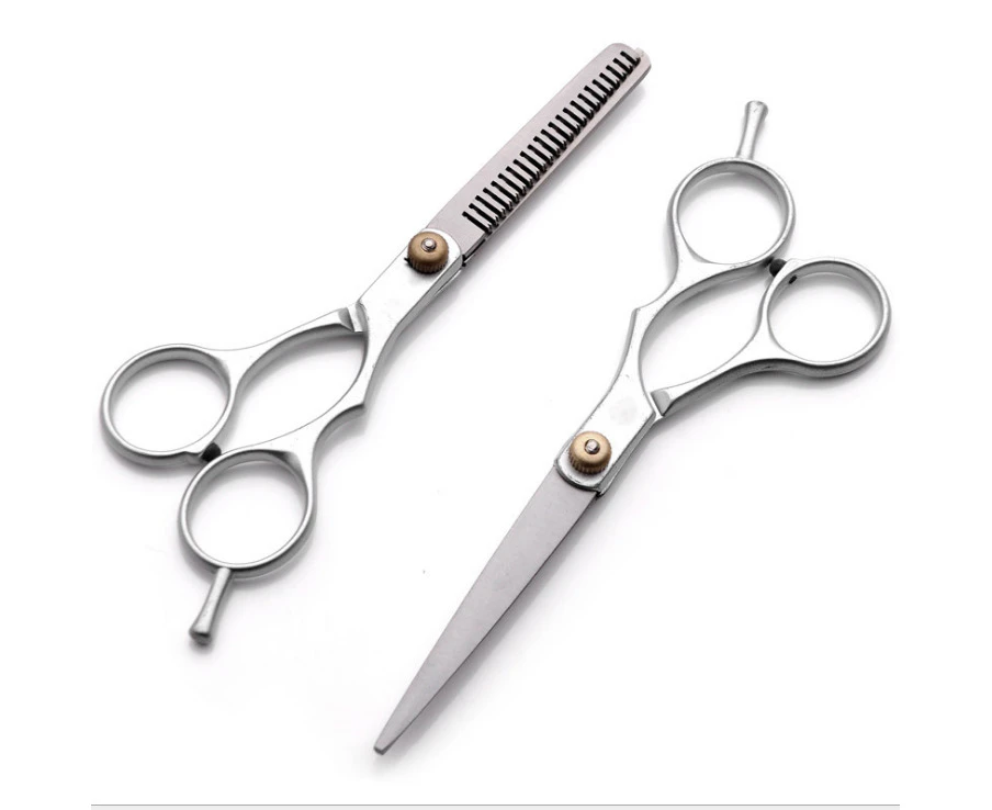 WACWAGNER 2PCS Salon Scissors 6'' Barber Shears Hair Cutting Thinning Hairdressing Set